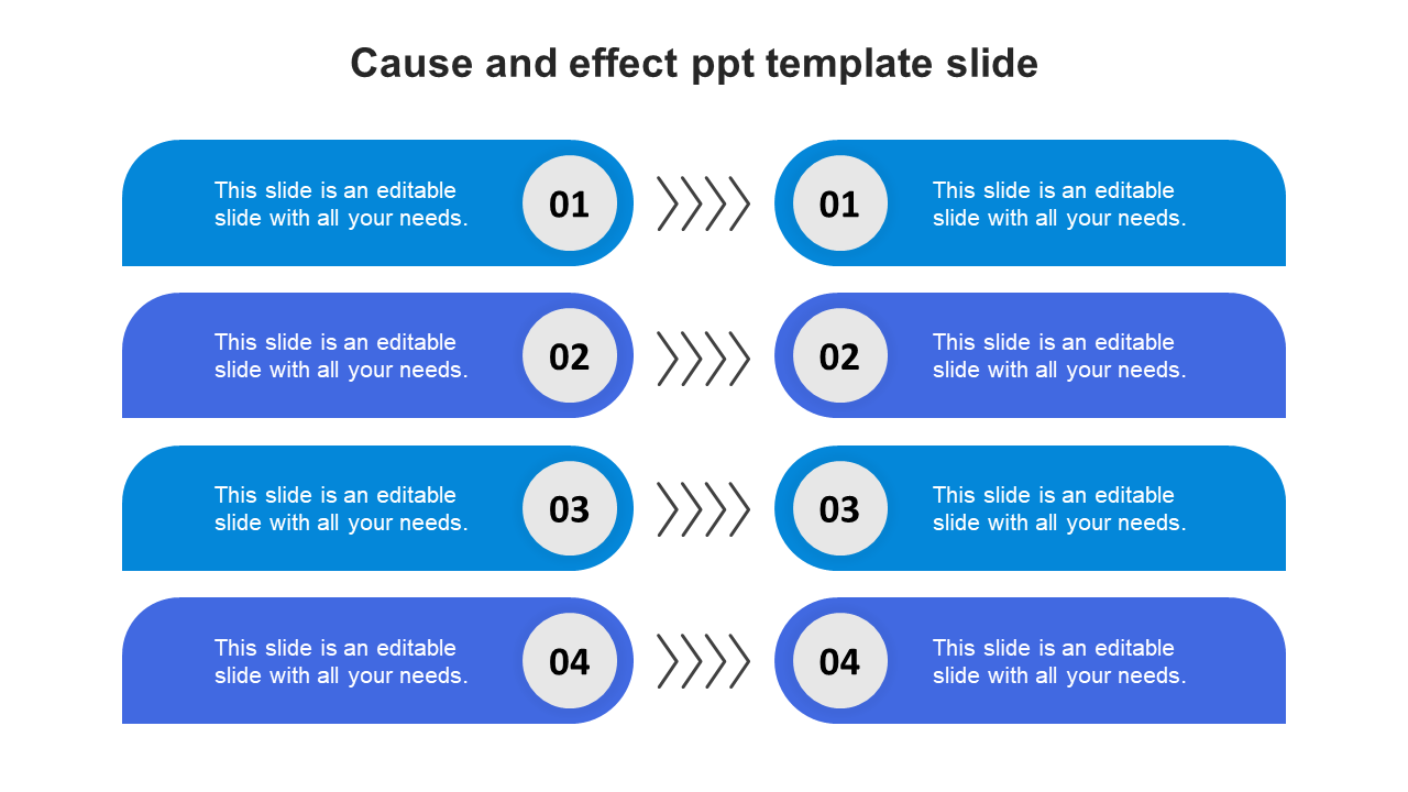 Free - Attractive Cause And Effect PPT Template Slide Design